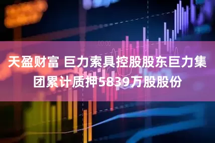 天盈财富 巨力索具控股股东巨力集团累计质押5839万股股份