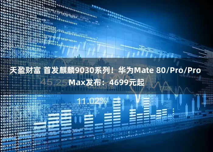 天盈财富 首发麒麟9030系列！华为Mate 80/Pro/Pro Max发布：4699元起